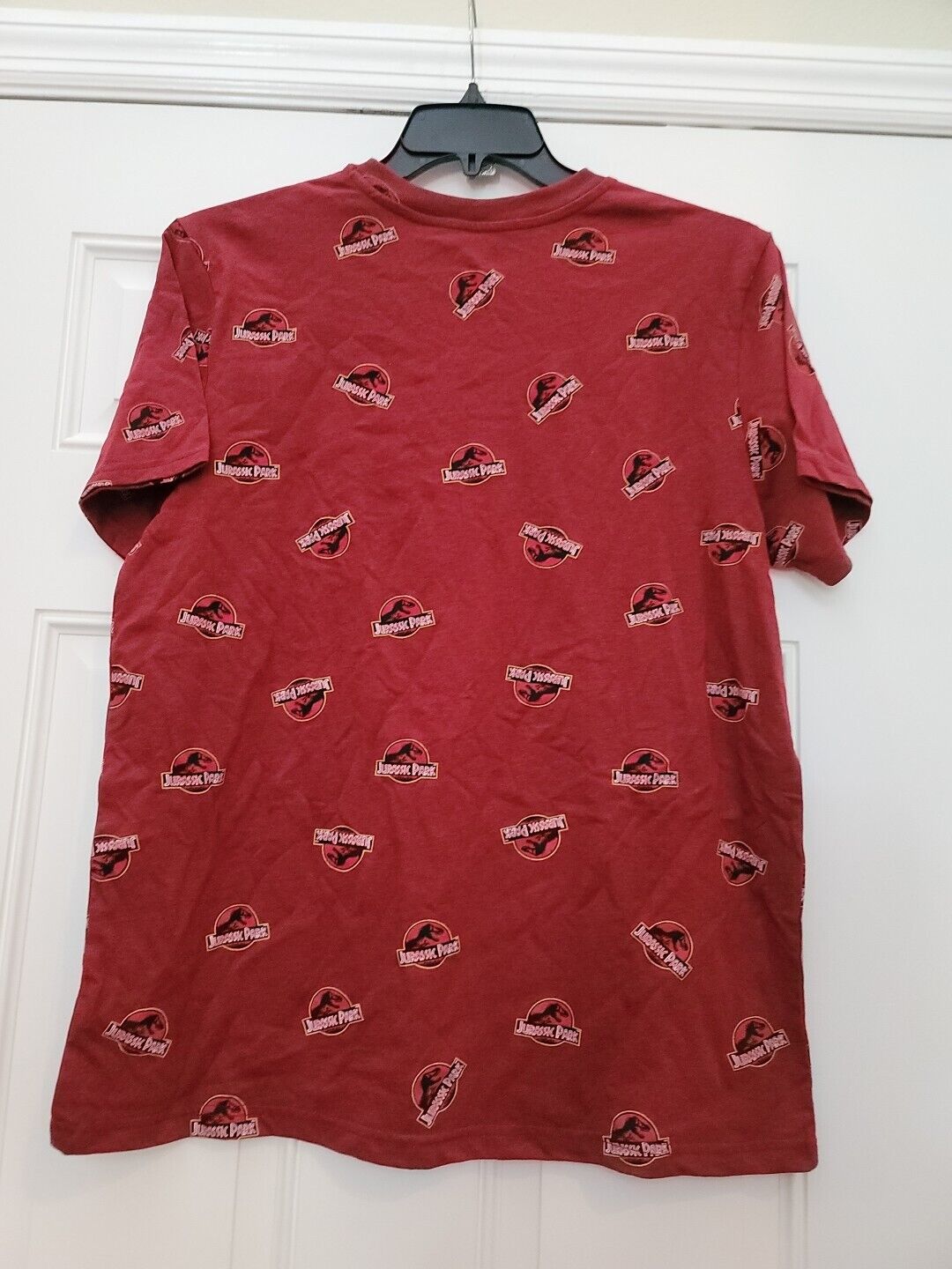 Jurassic World Park Unisex T Shirt XL Red All Over Print Graphic New