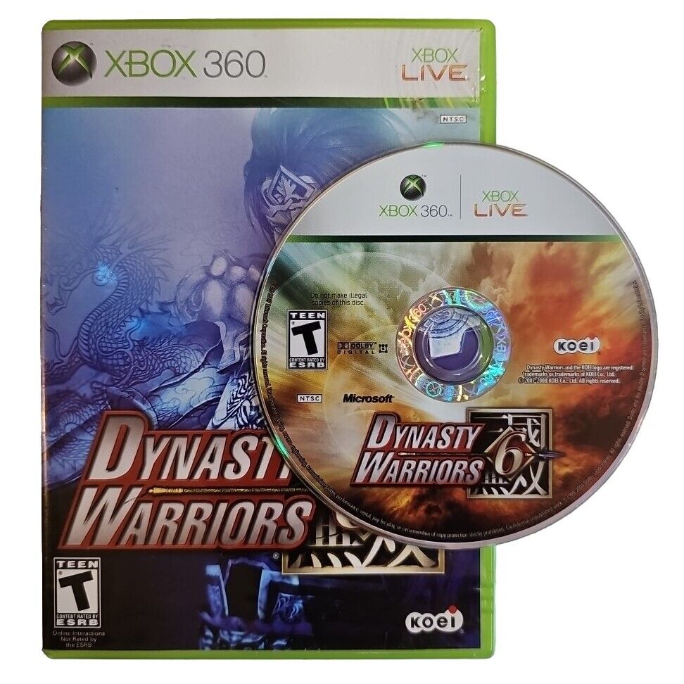 Dynasty Warriors 6 Microsoft Xbox 360 2008 CIB Complete TESTED