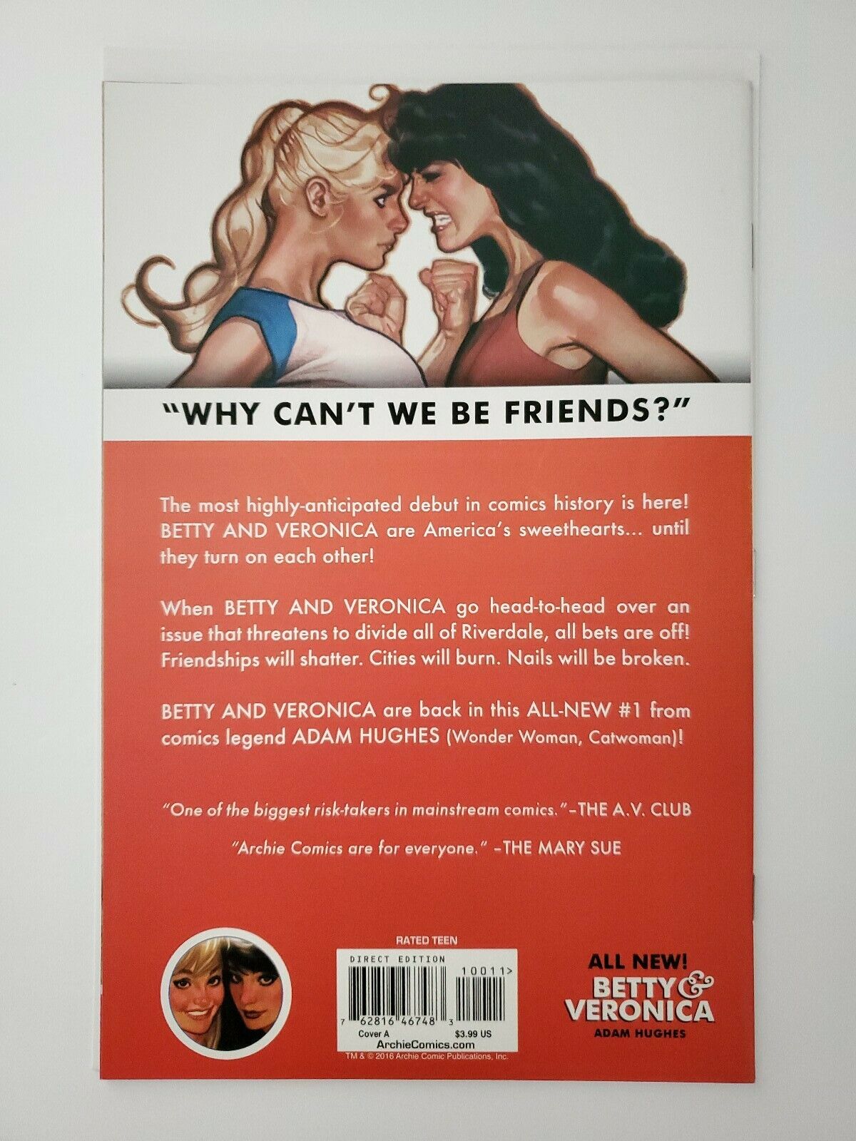 Betty and Veronica 1A Hughes Variant VF 2016 Stock Image