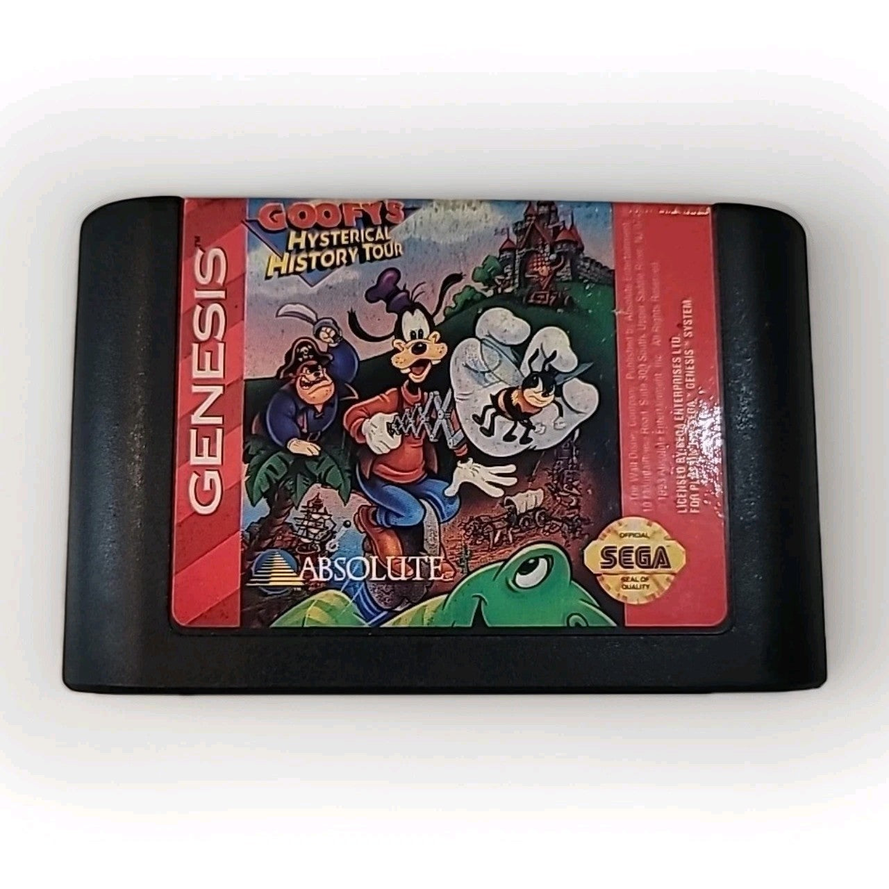 Goofy's Hysterical History Tour (Sega Genesis, 1993) Game Cartridge 