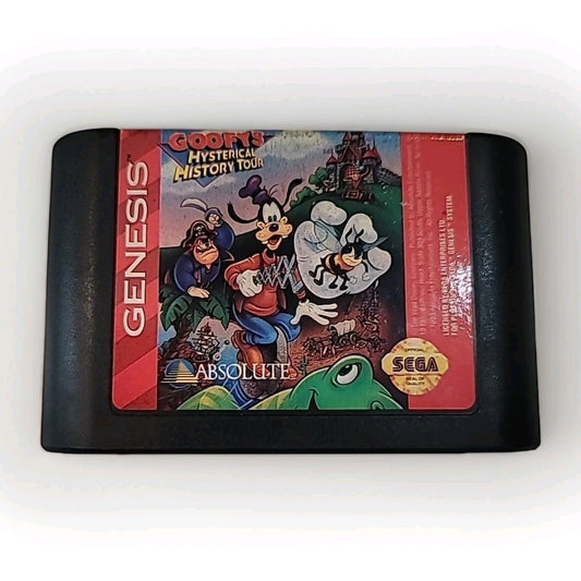 Goofy's Hysterical History Tour (Sega Genesis, 1993) Game Cartridge 