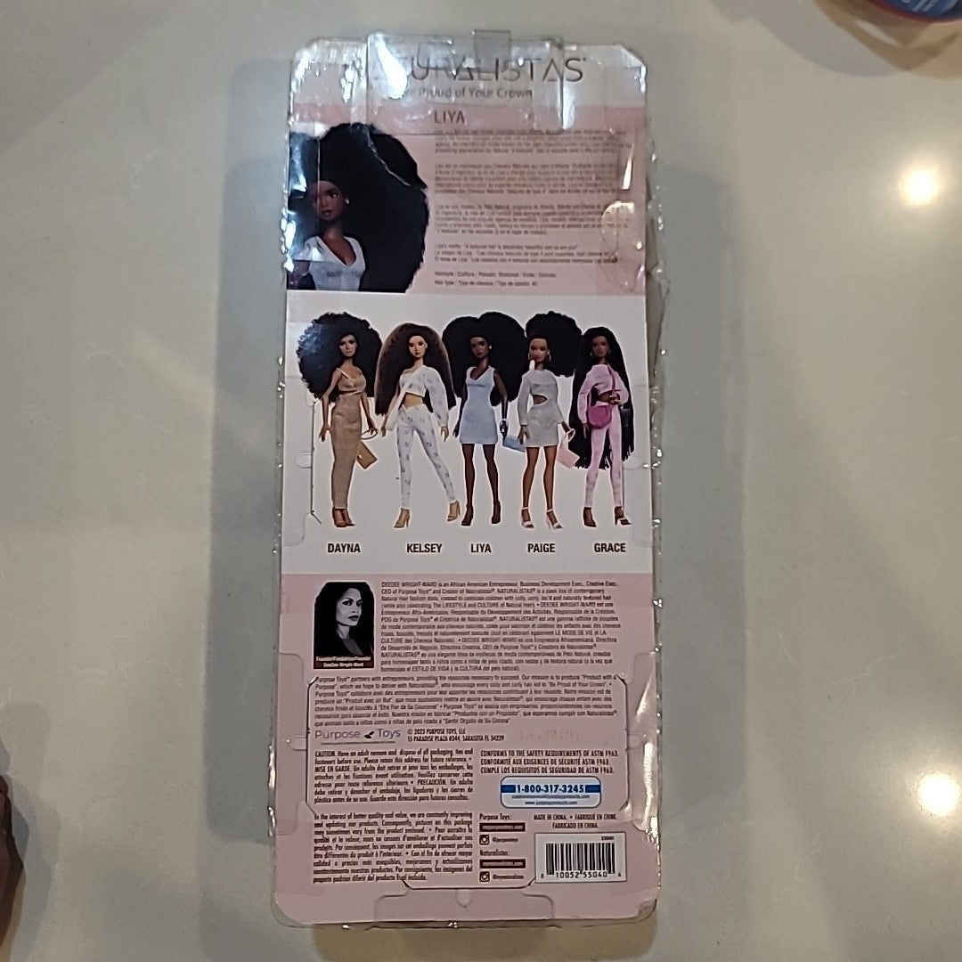 Just Play Naturalistas Liya 11.5" Fashion Doll & Accessories, Textured Hair 
