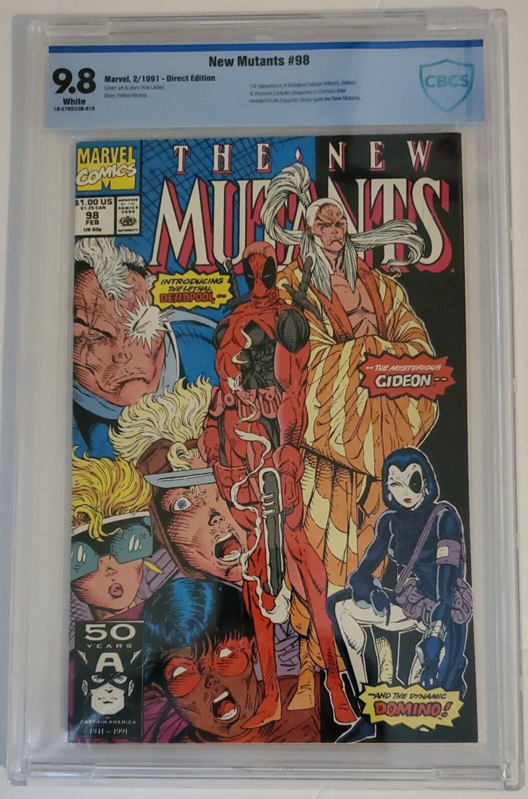 New Mutants #98 CBCS 9.8 Direct Market Edition, First Appearance Deadpool! 