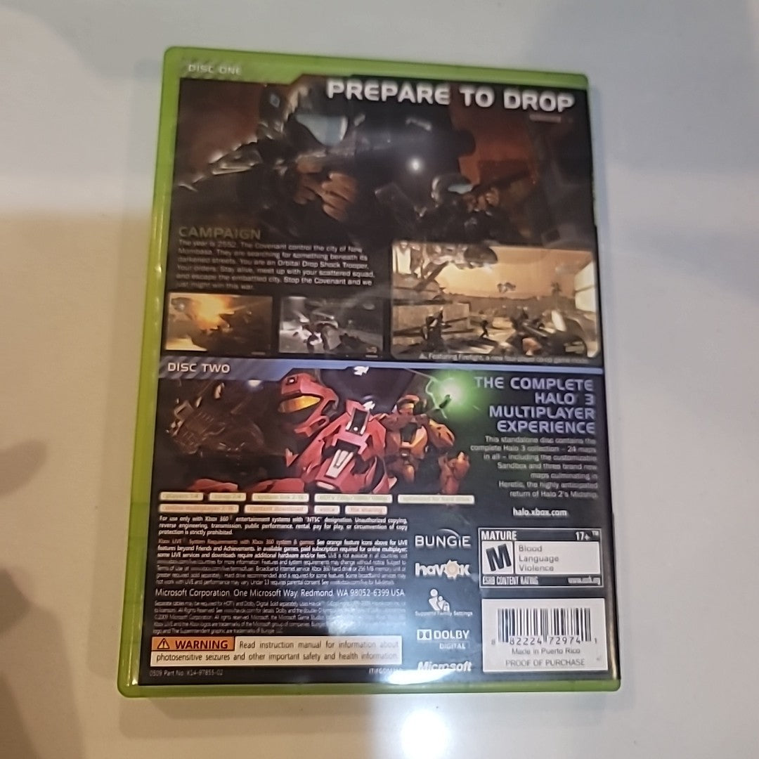 XBOX 360 Game Halo 3: ODST Complete 2 DISC Set. Ships Fast