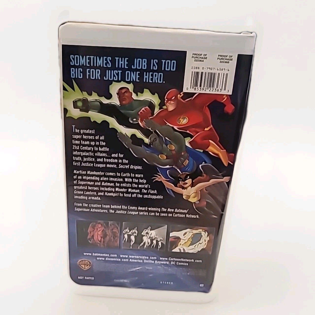 Justice League VHS Tape 2002 Marvel - Secret Origins