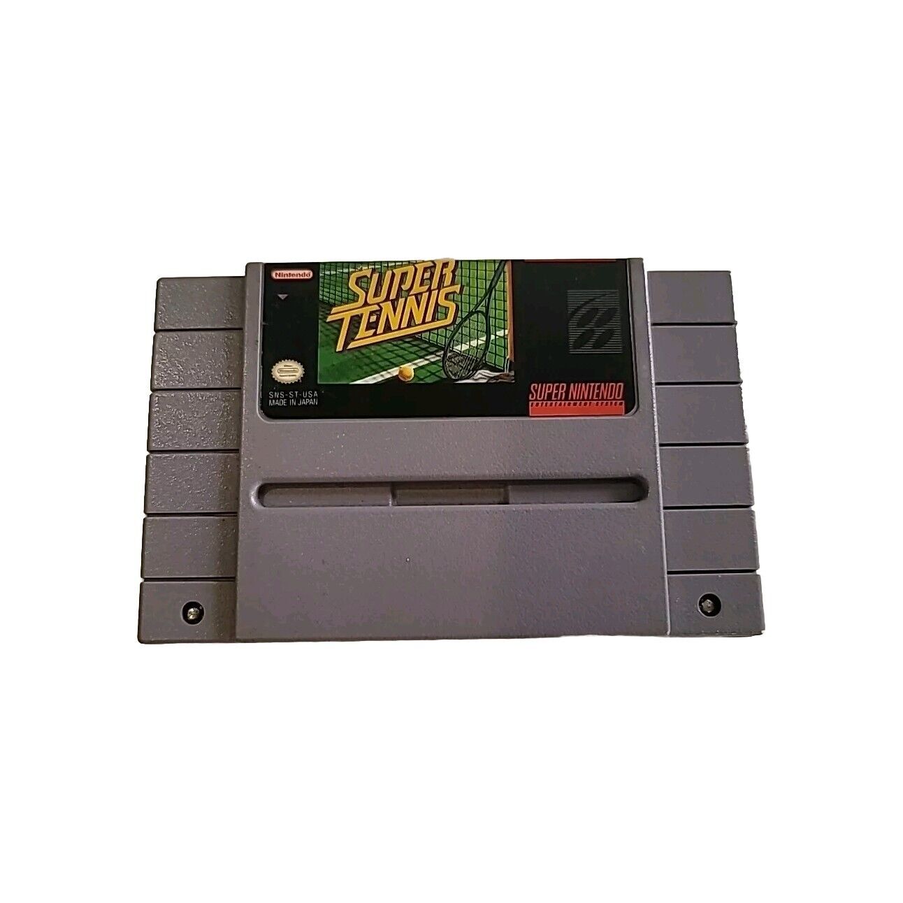 Super Tennis (Super Nintendo Entertainment System, 1991) SNES Cleaned Tested