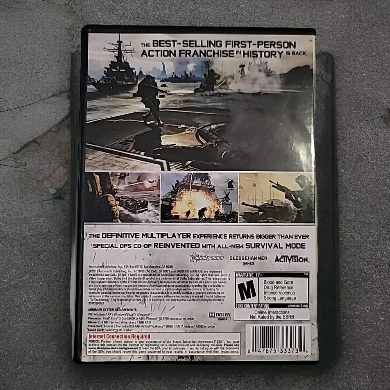 Call of Duty: Modern Warfare 3 (PC, 2011) Computer Game Box And 2 Discs