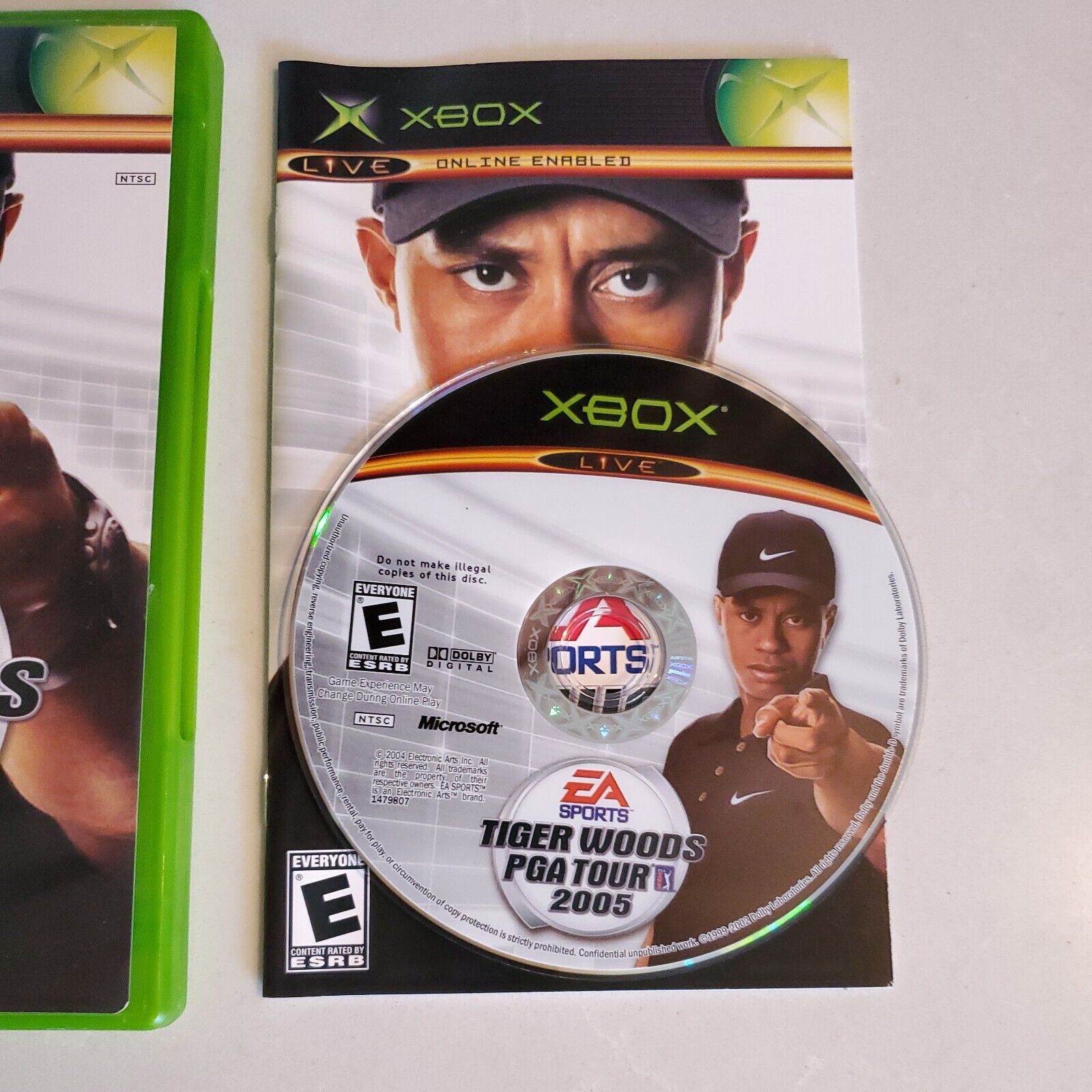 Tiger Woods PGA Tour 2005 (Microsoft Xbox, 2004) Complete CIB SB2