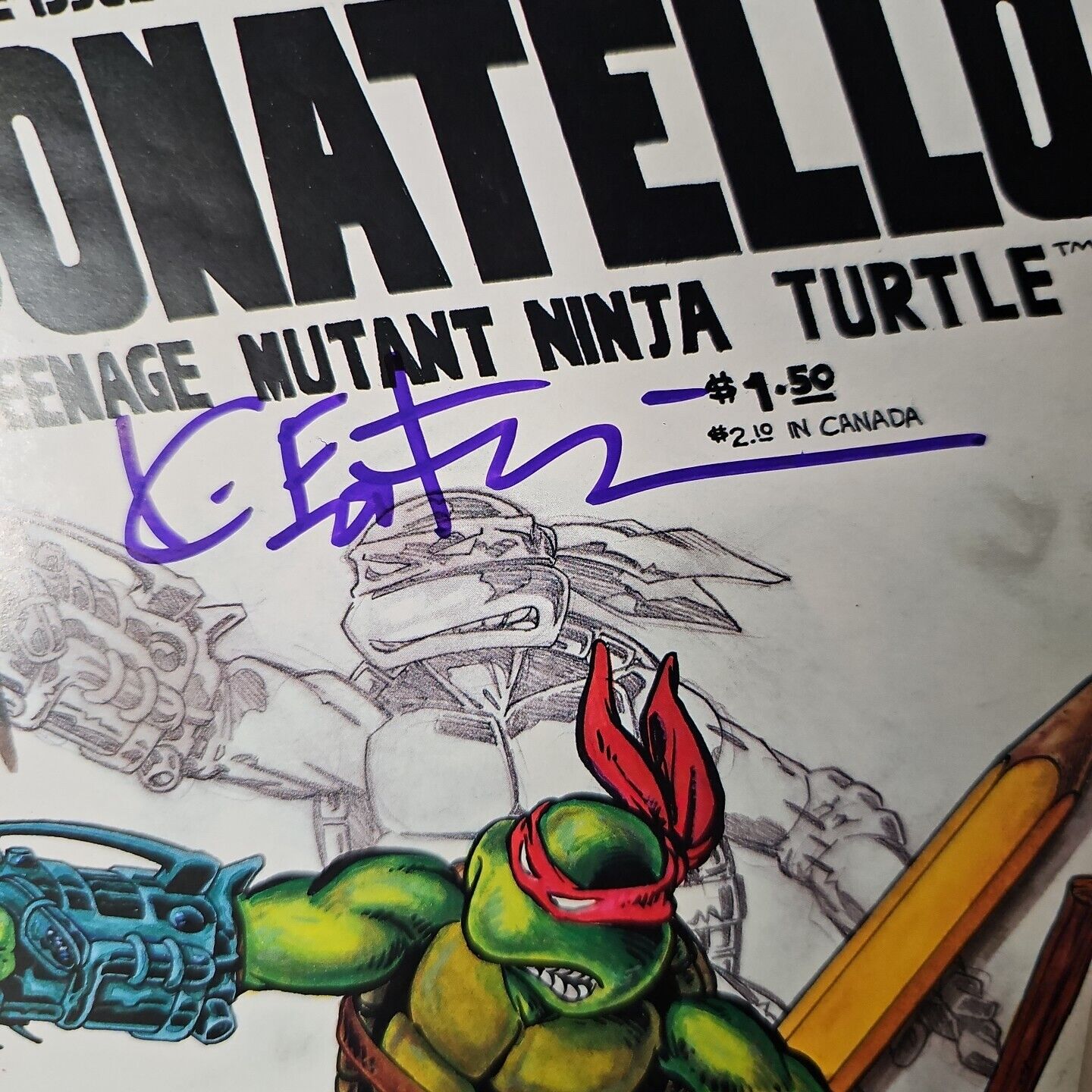 Donatello #1 VF 1986 Mirage Studios #1 issue micro series TMNT SIGNED EASTMAN