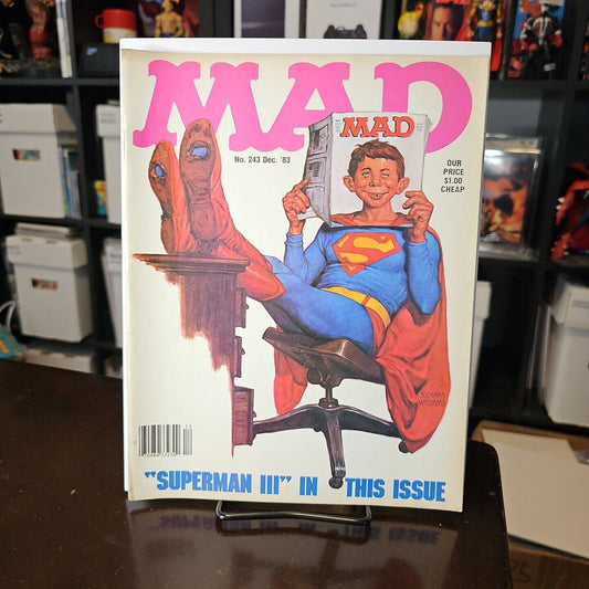 Vintage December 1983 MAD MAGAZINE #243 Superman III FN Fine