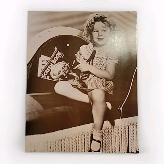 VTG Shirley Temple 11x14 Sepia Tone Poster Photo Reprint Heavy Paper
