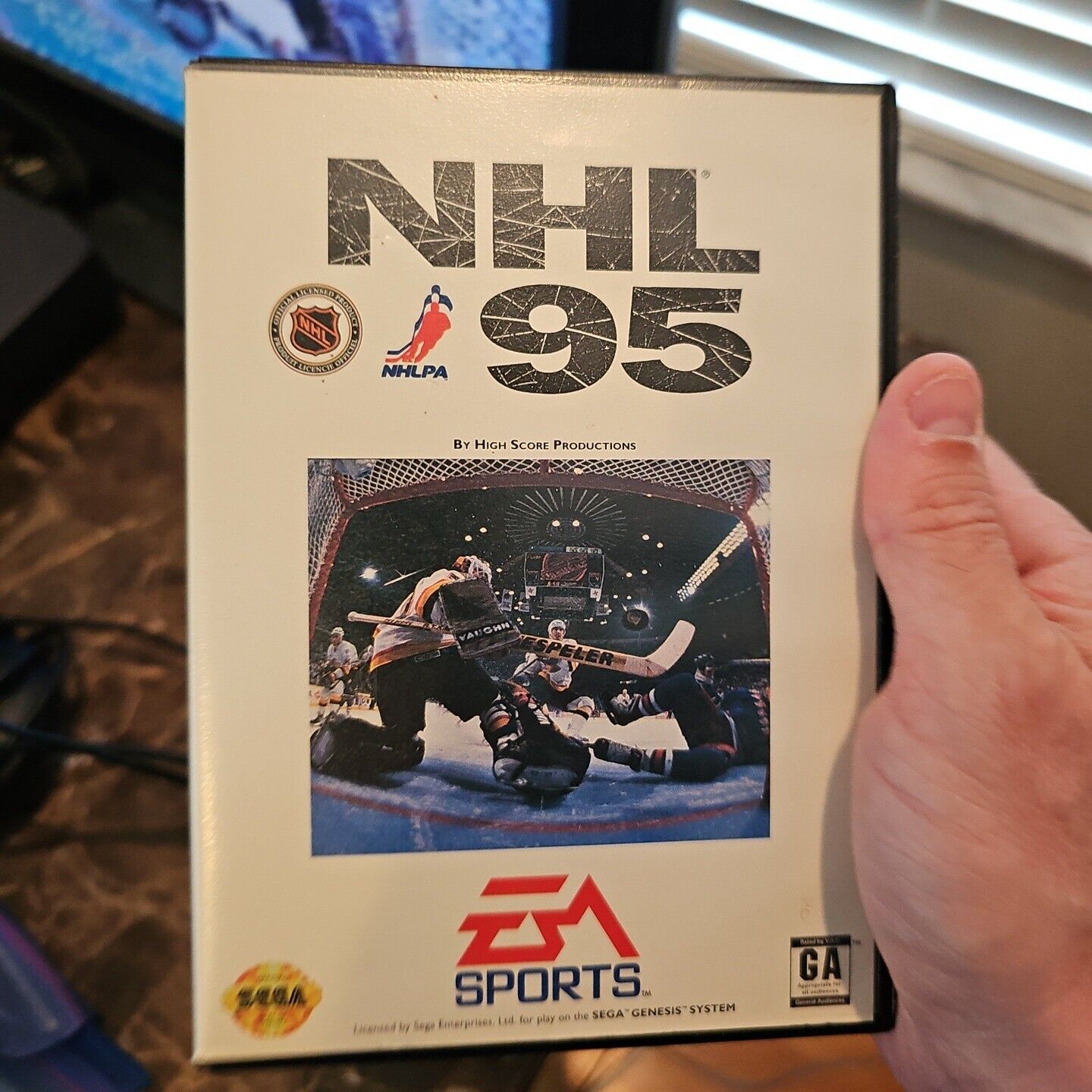 Sega Genesis NHL 95 Hockey Tested Case And Game