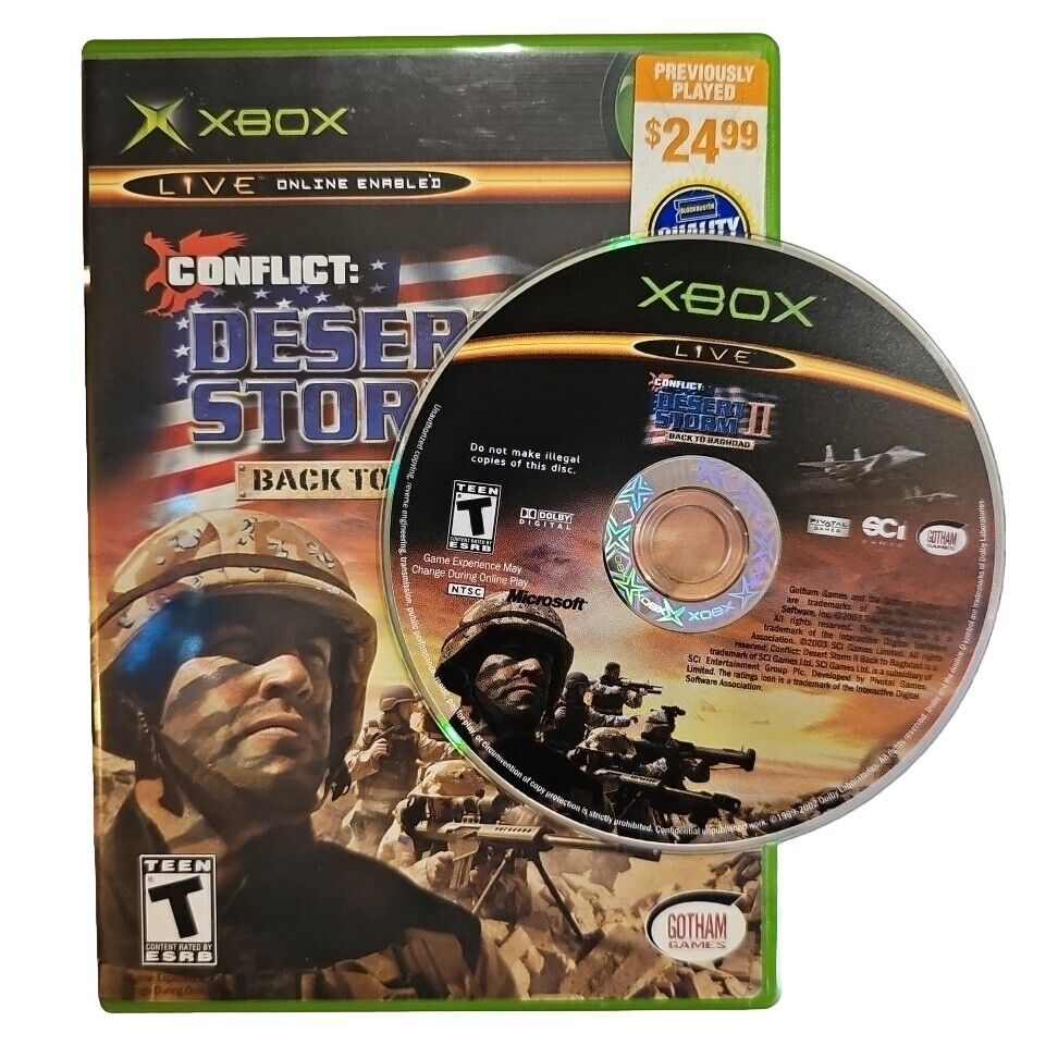 Conflict: Desert Storm II 2 Back to Baghdad (Microsoft Xbox, 2003)