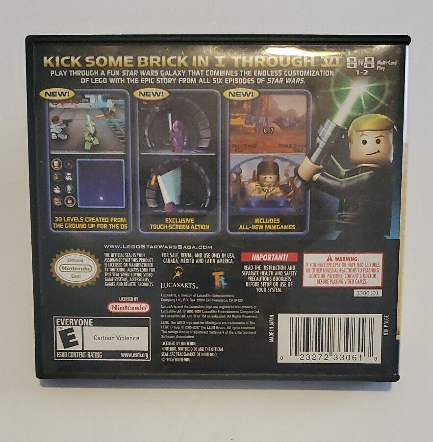 LEGO Star Wars: The Complete Saga (Nintendo DS, 2007) CIB Tested! George Lucas!