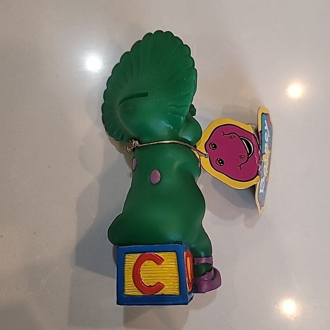 Vintage 1992 - Barney The Dinosaur - Baby Bop 7" Coin Bank -