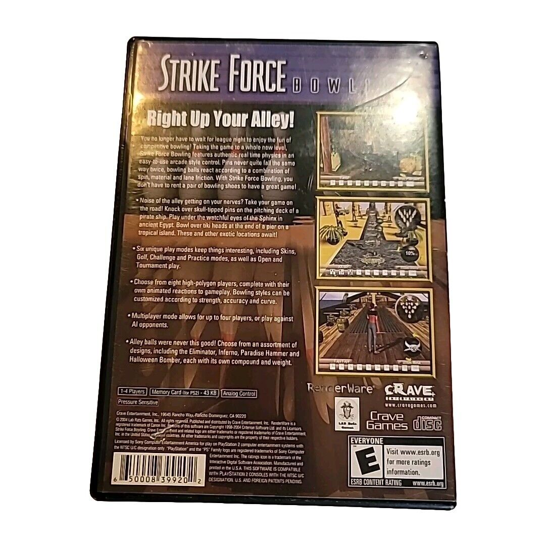 PlayStation 2 Strike Force Bowling Video Game 