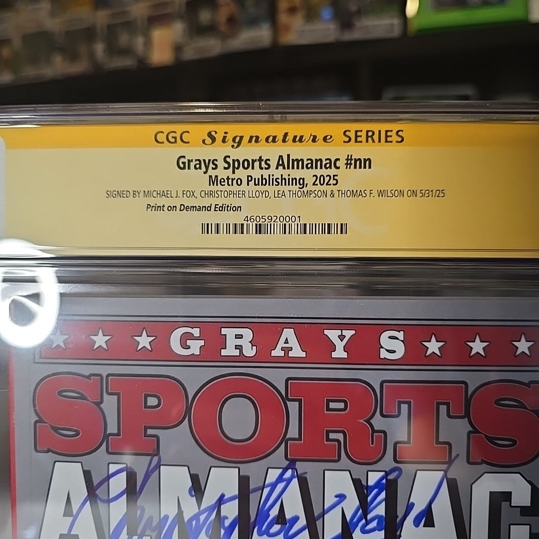 Back to the Future #1 CGC 9.6 SS 2025 Grays Almanac Signed By Cast Fox LLOYD +