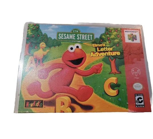 Sesame Street: Elmo's Letter Adventure (Nintendo 64, 1999) With Game Box