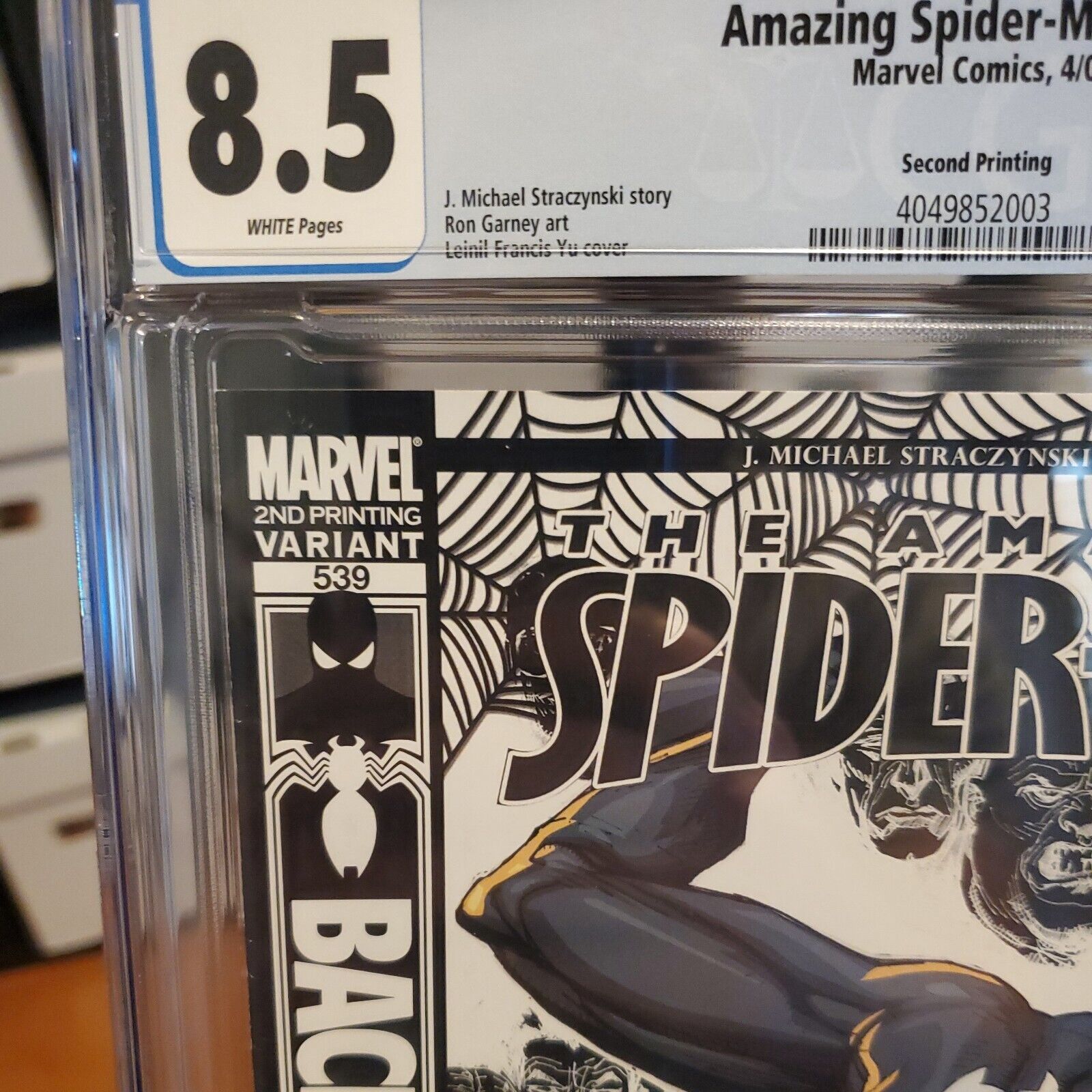 Amazing Spider-Man #539 2nd Print Variant Marvel 2007 Back in Black CGC 8.5