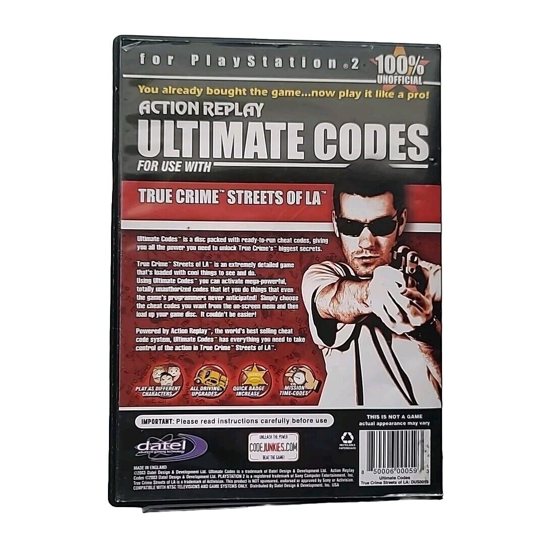 Action Replay Ultimate Codes for True Crime Streets of LA Codes