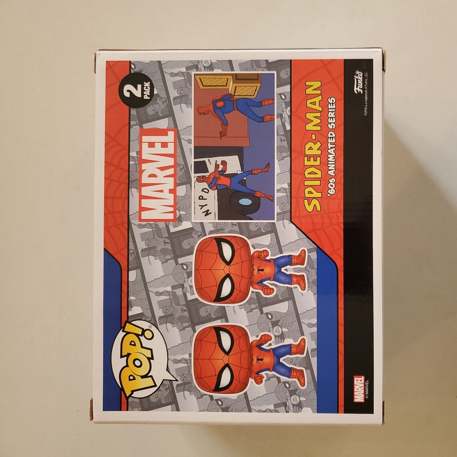 Spiderman Funko Pop! Spider-man Vs. Spider-man 2 Pack Pop! Vinyl Figure, EE Excl