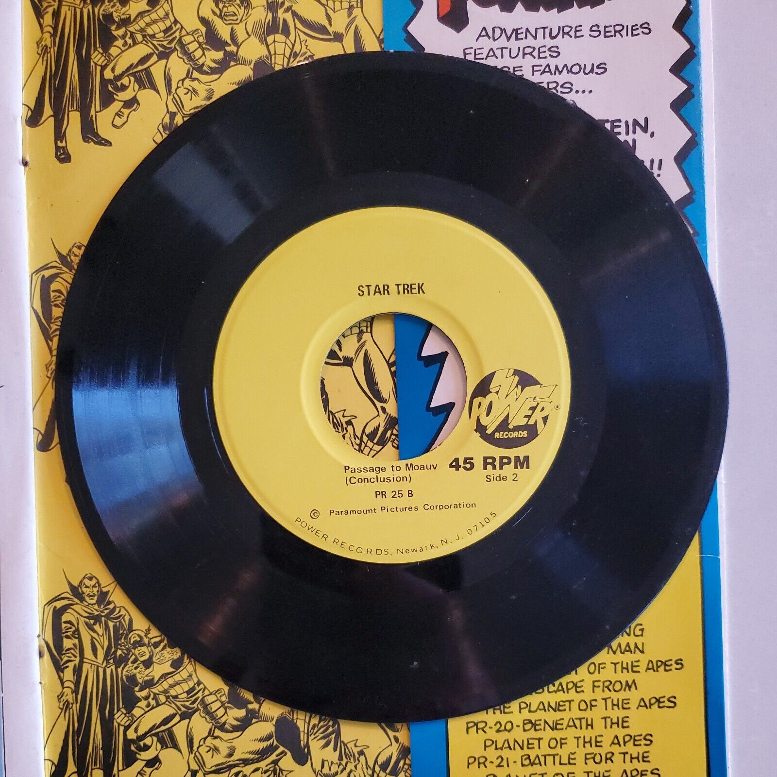 Star Trek Passage to Moauv, Book and Record Set PR-25, Power Records 1975