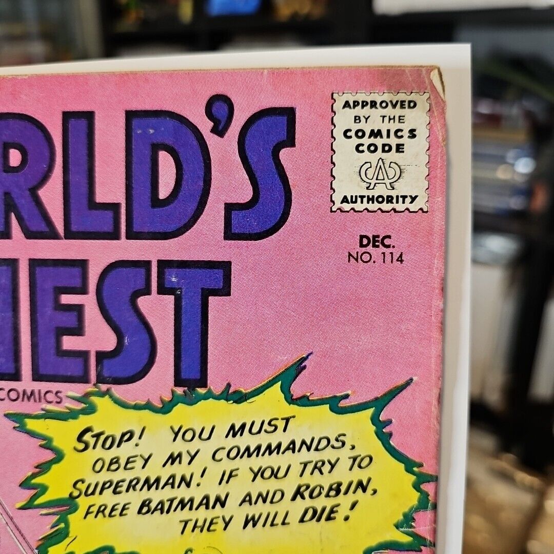 WORLDS FINEST COMICS #114 (3.0) "CAPTIVES OF SPACE GLOBES" 1960