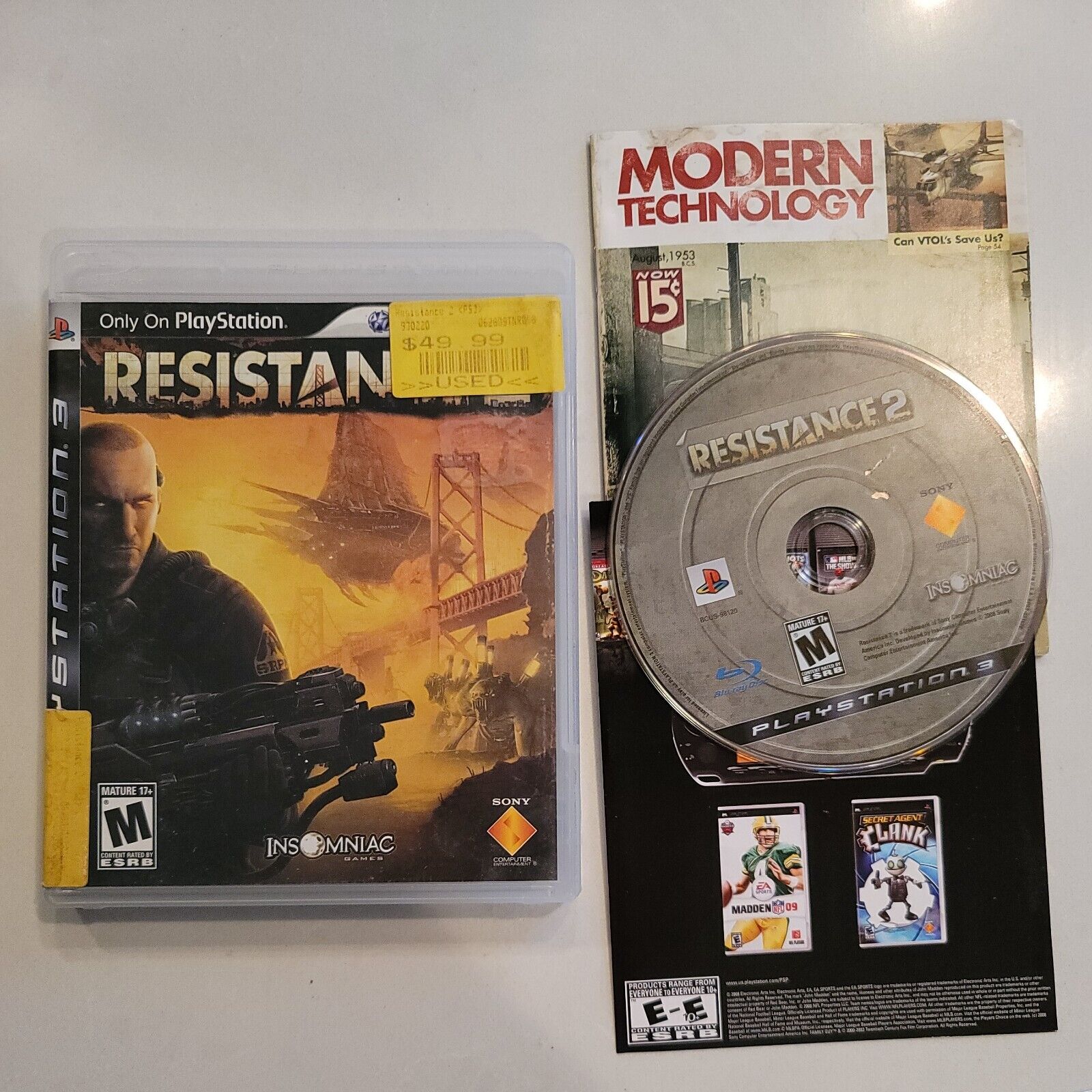 Resistance 2 (Sony PlayStation 3, 2008) Complete CIB SB10