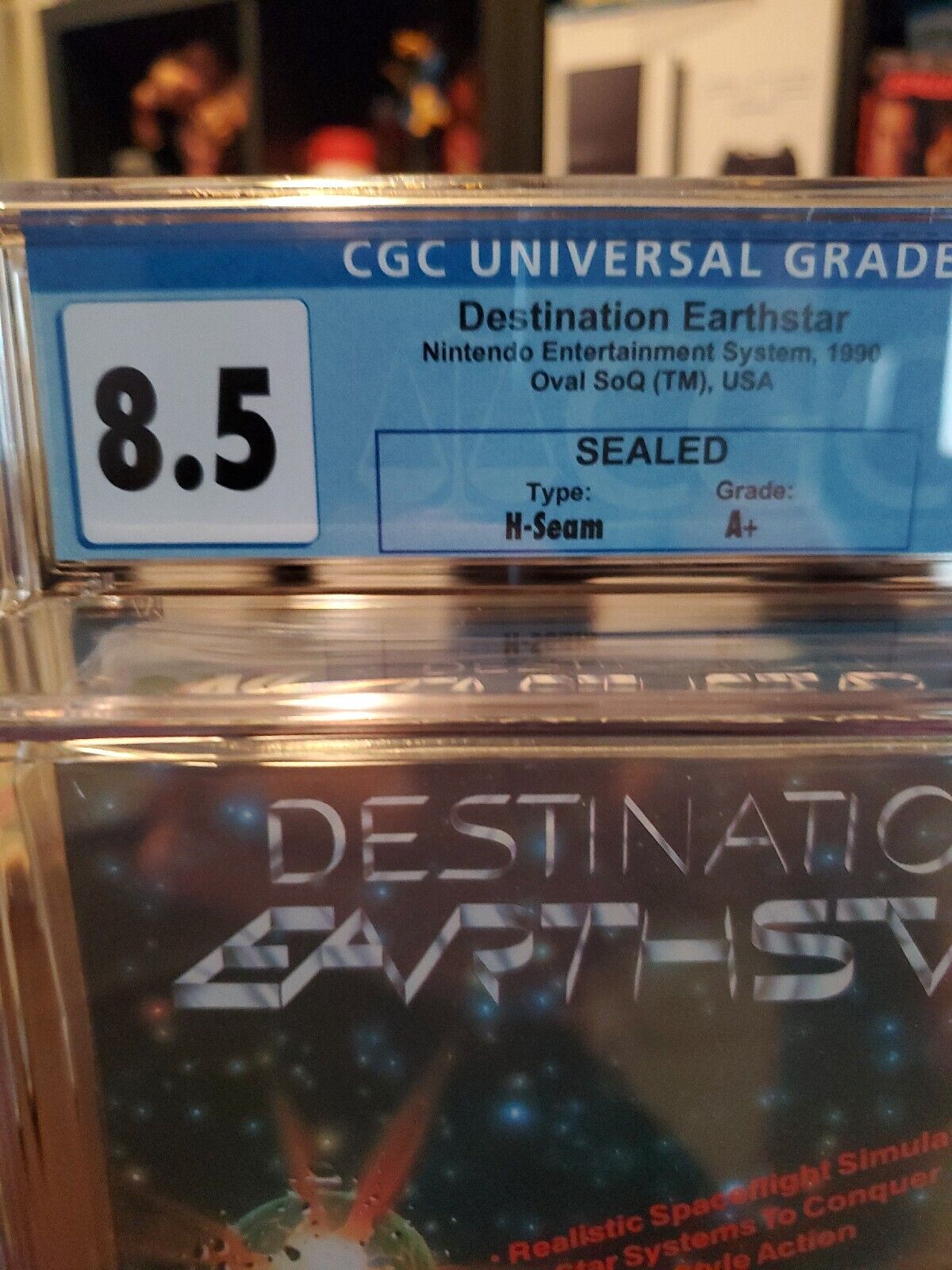 Nintendo NES Destination Earthstar Sealed WATA VGA CGC 8.5 A+ Seal 1990