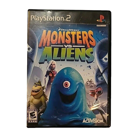 Monsters vs Aliens PS2 Sony PlayStation 2 2009 W/ Manual Rated Everyone