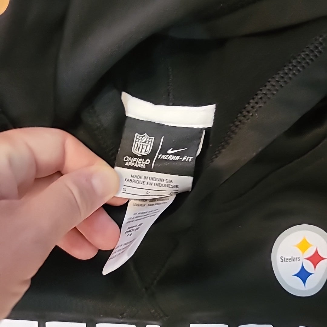 Nike Therma-Fit Pittsburgh Steelers Youth Small Black Pullover Hoodie