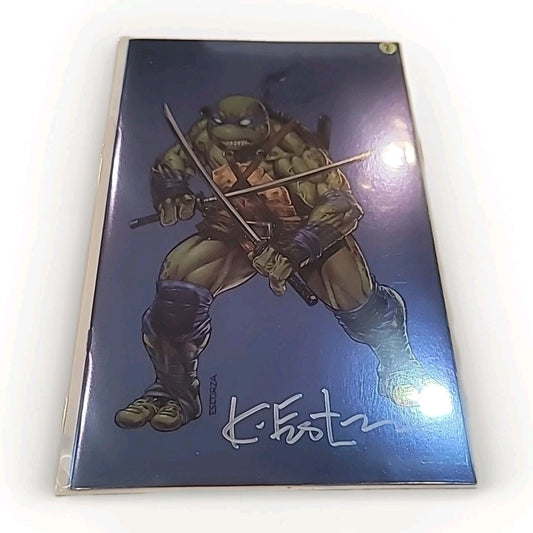 TMNT #1 SDCC Virgin Foil Leonardo Variant  Signed K. Eastman COA NM