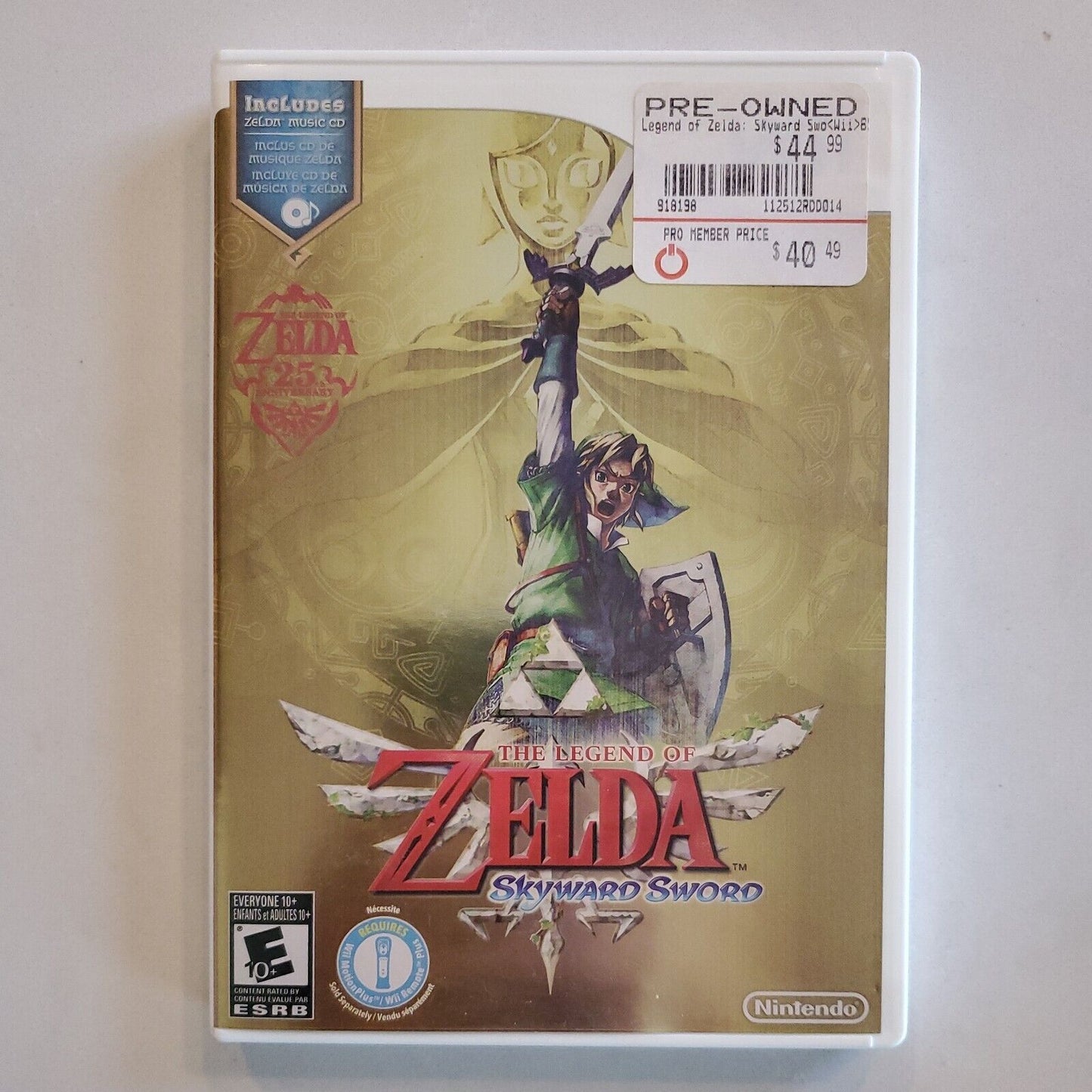 The Legend of Zelda: Skyward Sword (Nintendo Wii, 2011). Complete set.