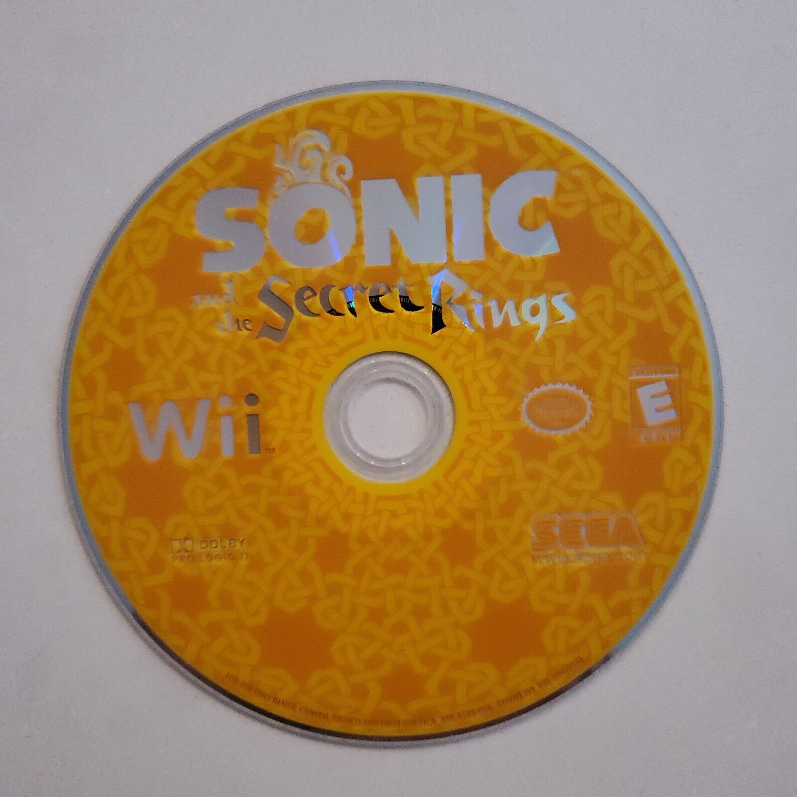 Sonic and the Secret Rings (Nintendo Wii, 2007) TESTED WORKS Disc Only