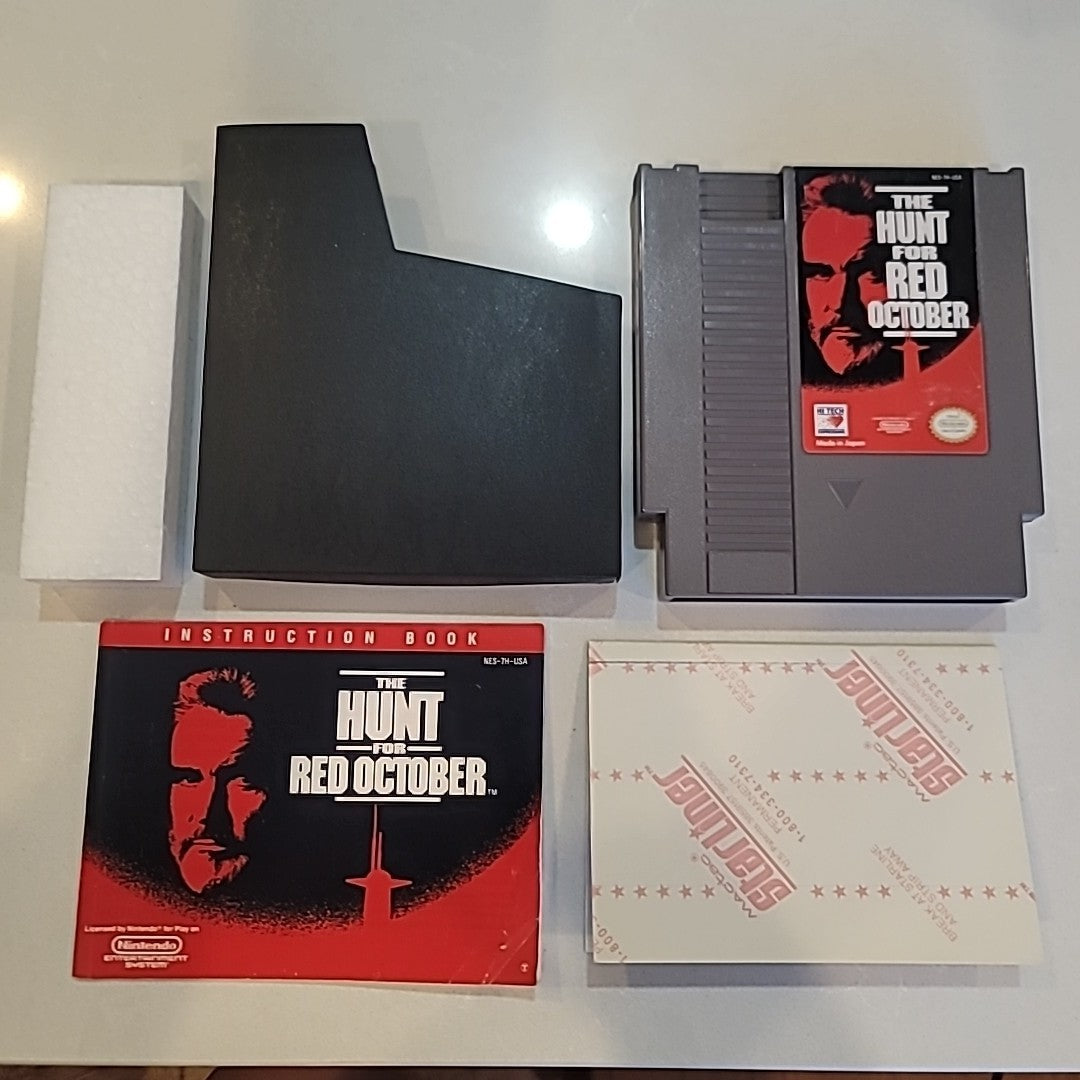 The Hunt for Red October complete in box nintendo nes connery film 