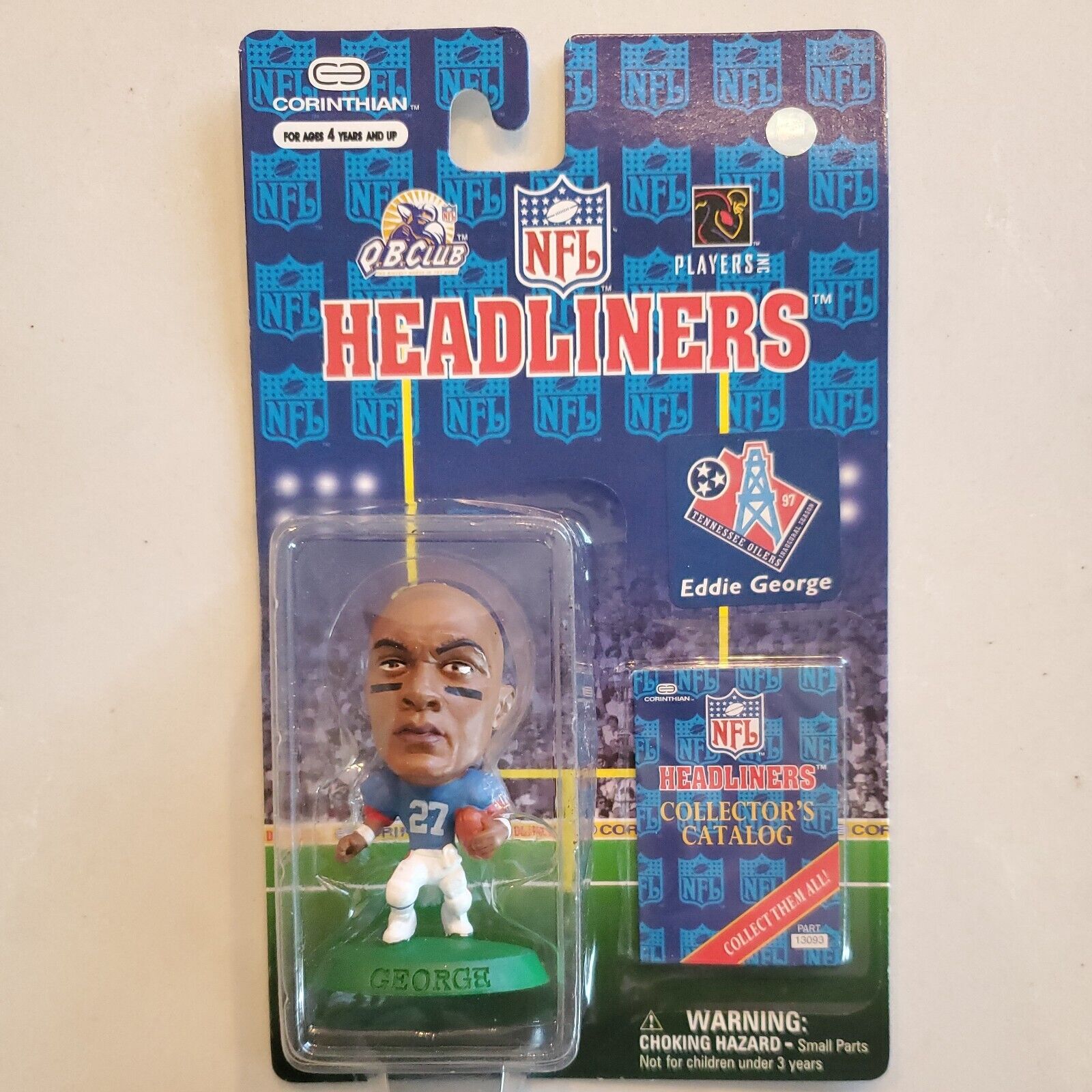 1997 NFL Corinthian Headliners Eddie George Tennessee Oilers Figure