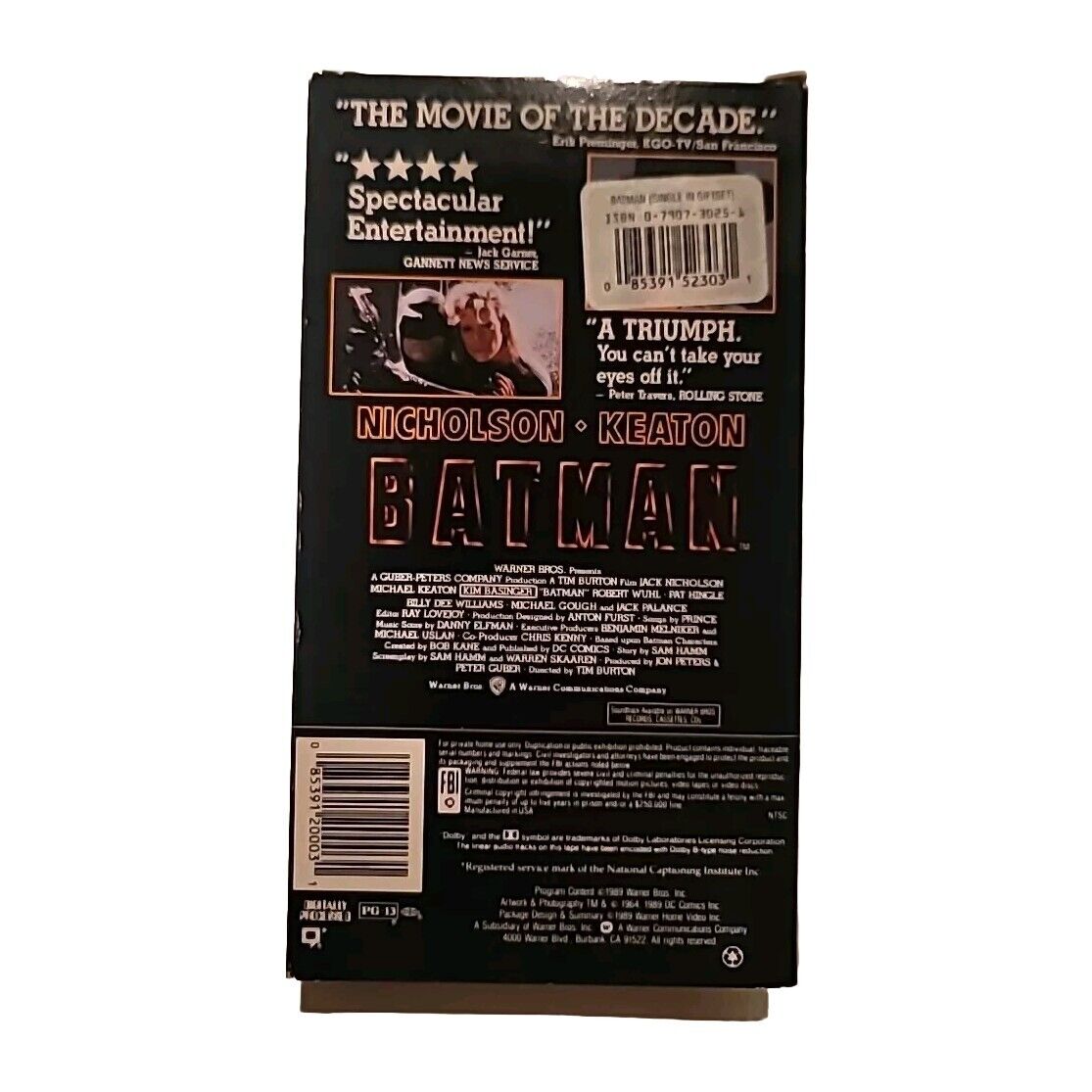 Batman (VHS, 1989)- Jack Nicholson- Michael Keaton