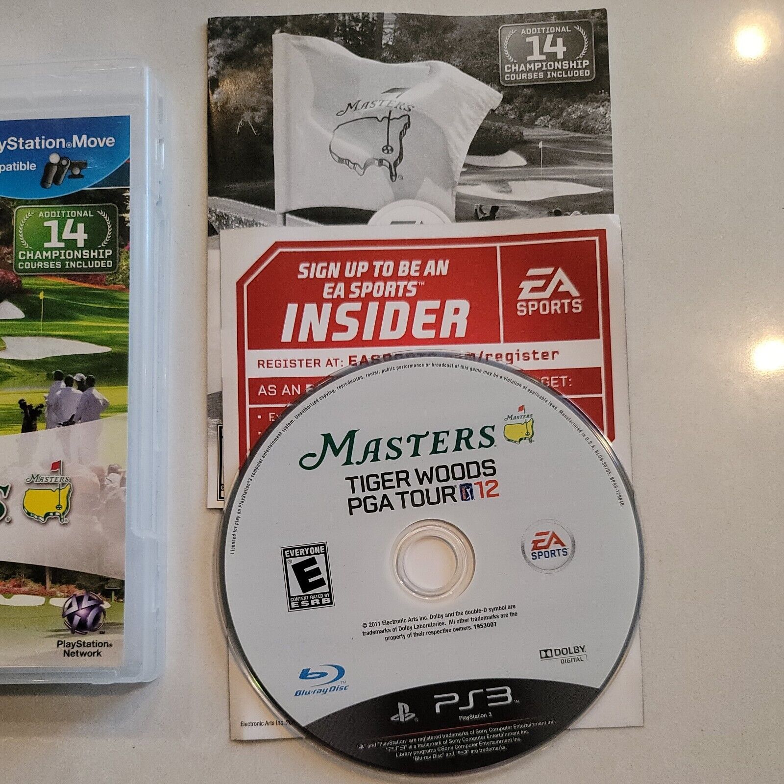 Tiger Woods PGA Tour 12 The Masters Sony Playstation 3 2011 PS3 CIB Complete SB