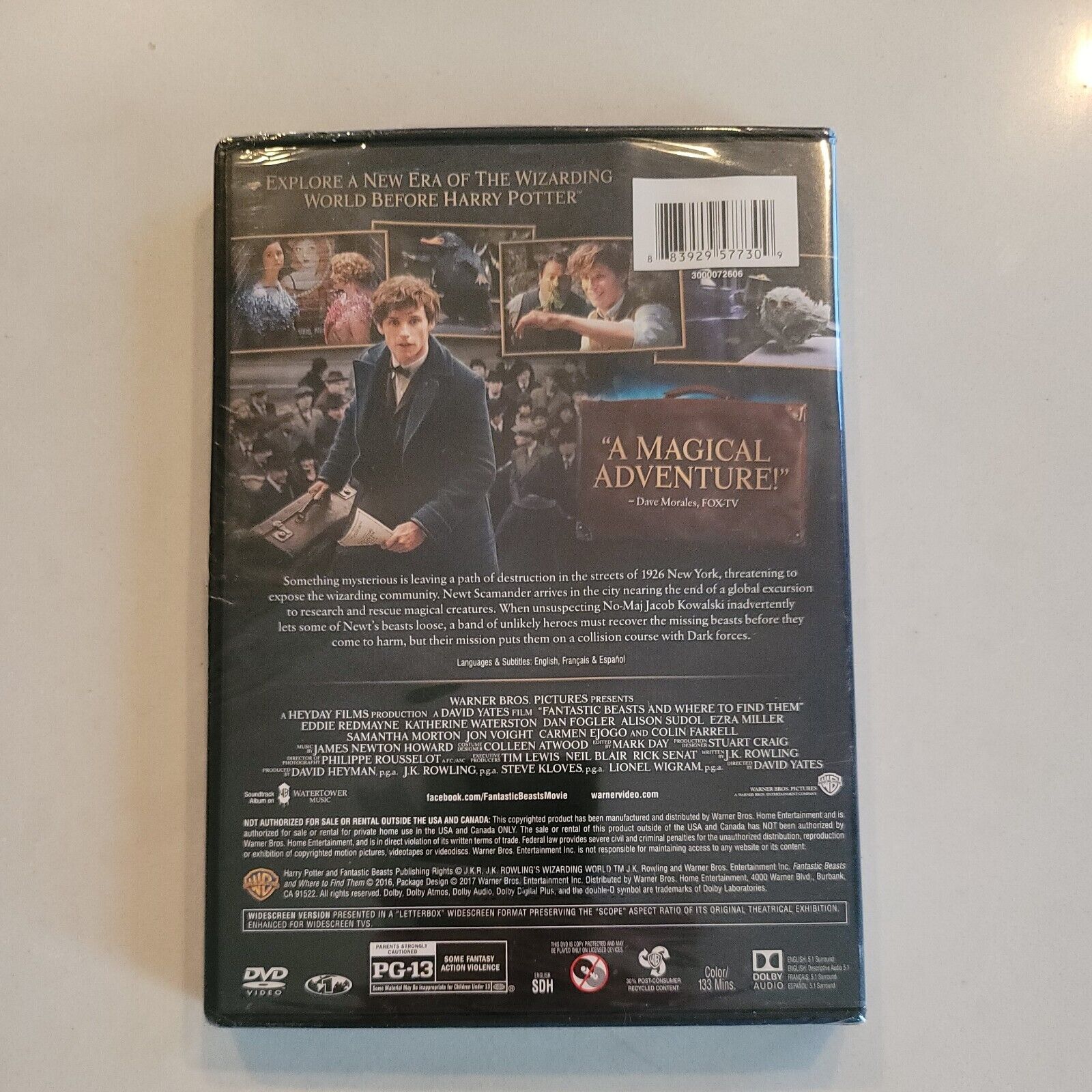 Fantastic Beasts and Where to Find Them DVD-(New/Sealed) BB3