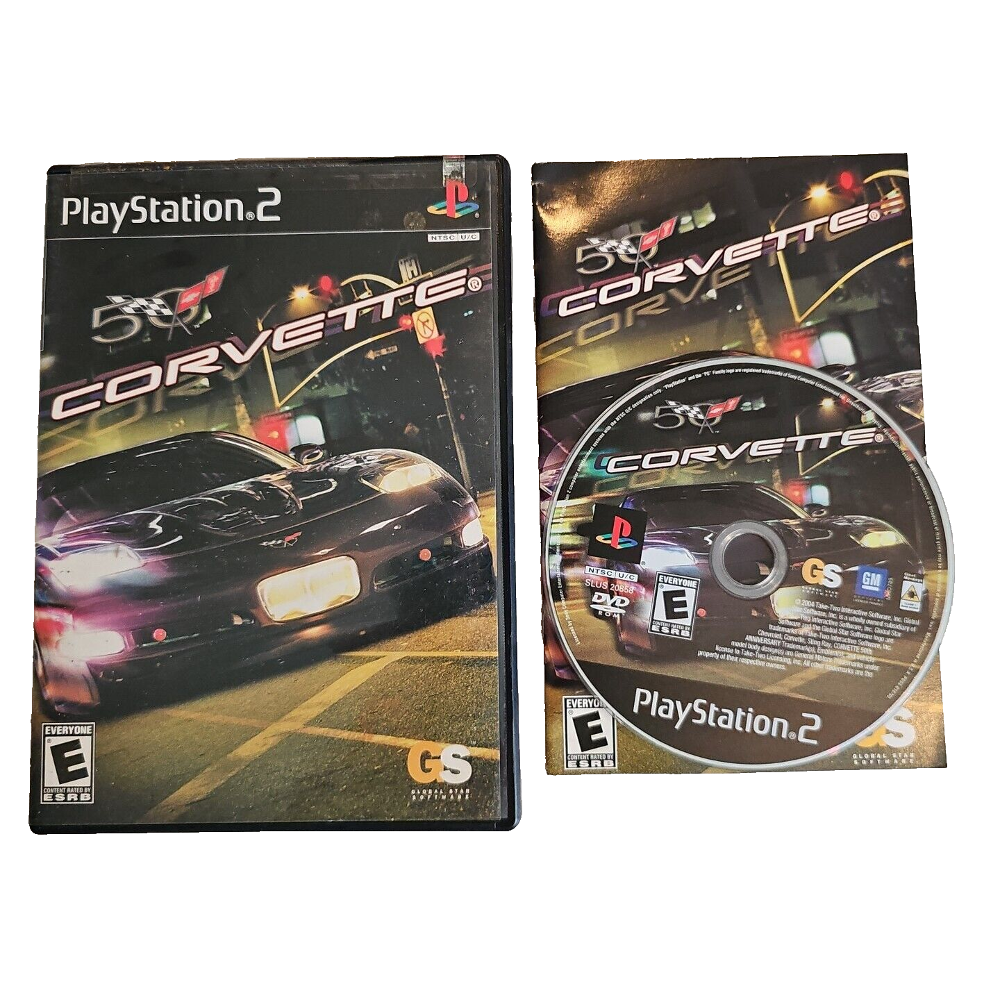 Corvette (Sony PlayStation 2, 2004) PS2 VG Complete Black Label Free Shipping