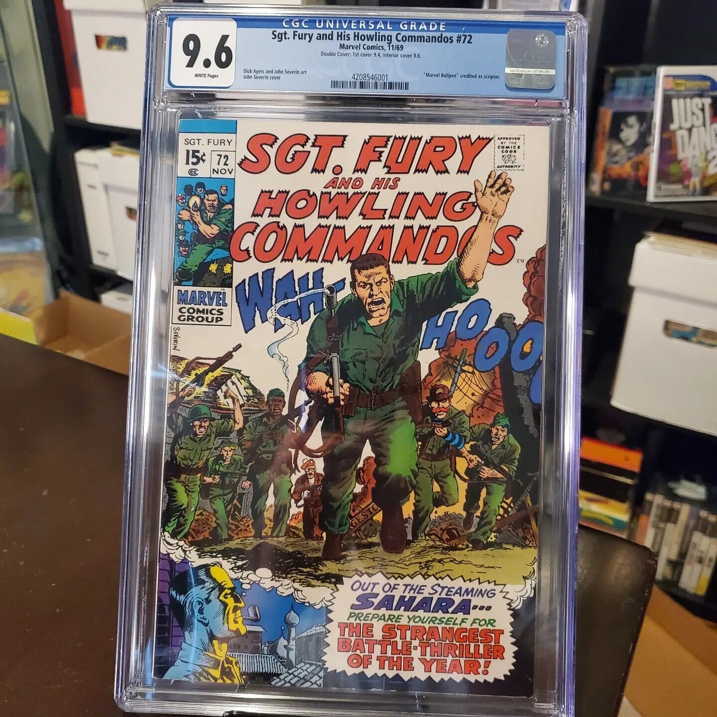 SGT. FURY AND HIS HOWLING COMMANDOS 1963 Series #72 DOUBLE COVER CGC 9.6