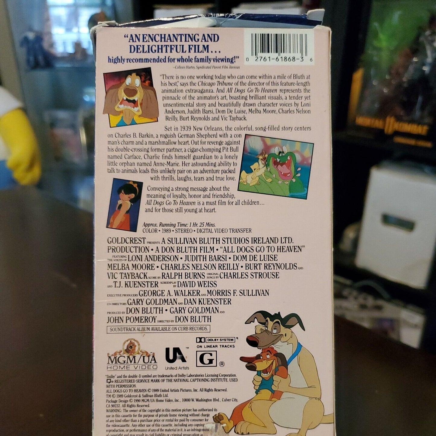 ALL DOGS GO TO HEAVEN MGM/UA VIDEO VHS 1989/90 