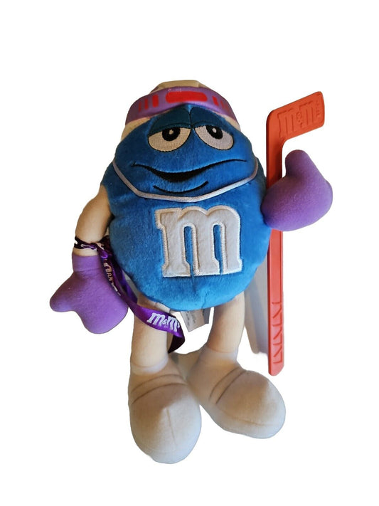 OFFICIAL M&M's Blue Hockey Player Plush Toy From 2003 Collectible Plush