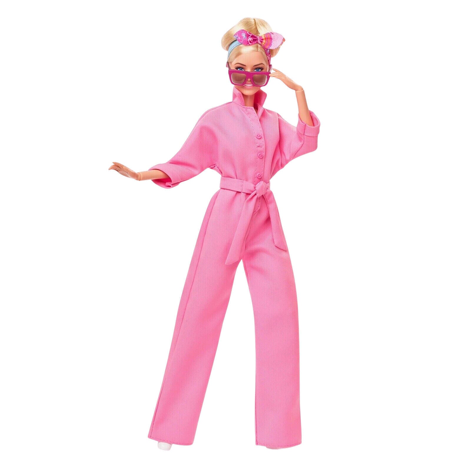 Barbie the Movie Collectible Doll Margot Robbie in Pink Power Jumpsuit AMC 2023