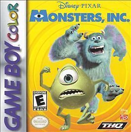 Monsters, Inc. (Nintendo Gameboy Color, 2001) GBC Cartridge Cart ONLY Disney Pix