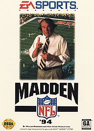 Madden NFL '94 (Sega Genesis, 1993)  Poster Included, No Manual 